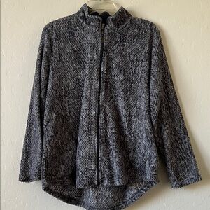 Cozy Gray Zip-Up Fleece Jacket